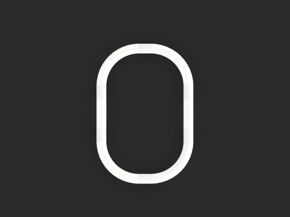 Artemide Alphabet Of Light Mini O White Wall Sconce