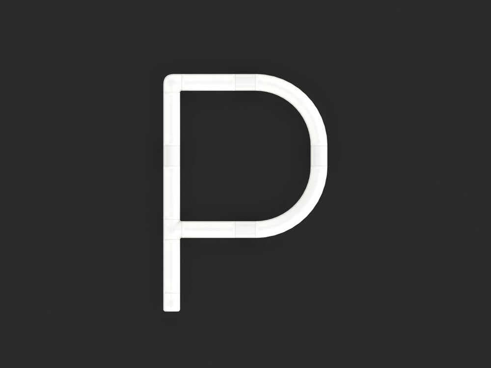 Artemide Alphabet Of Light Mini P White Wall Sconce