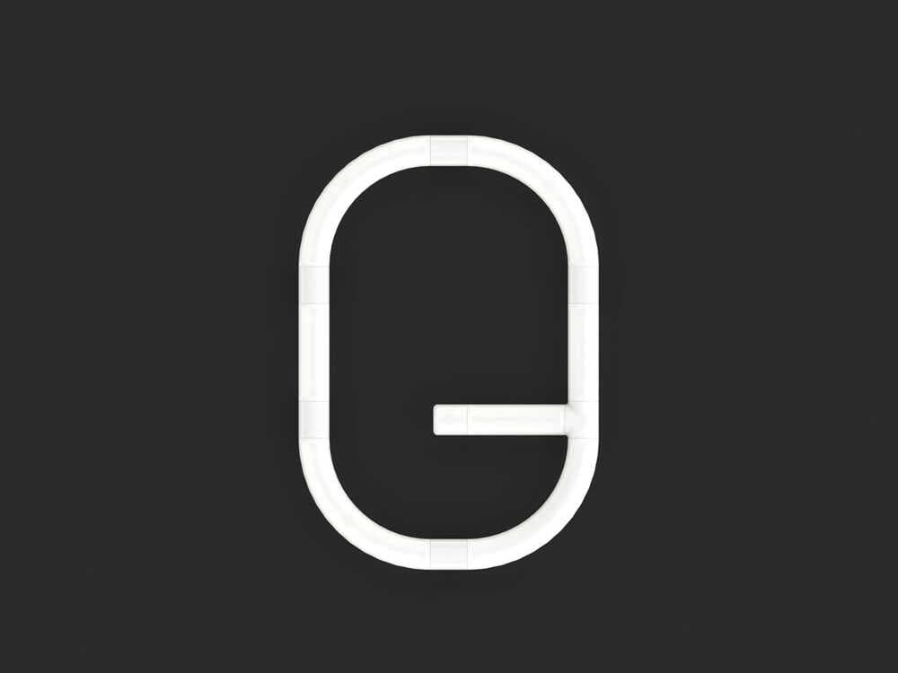 Artemide Alphabet Of Light Mini Q White Wall Sconce