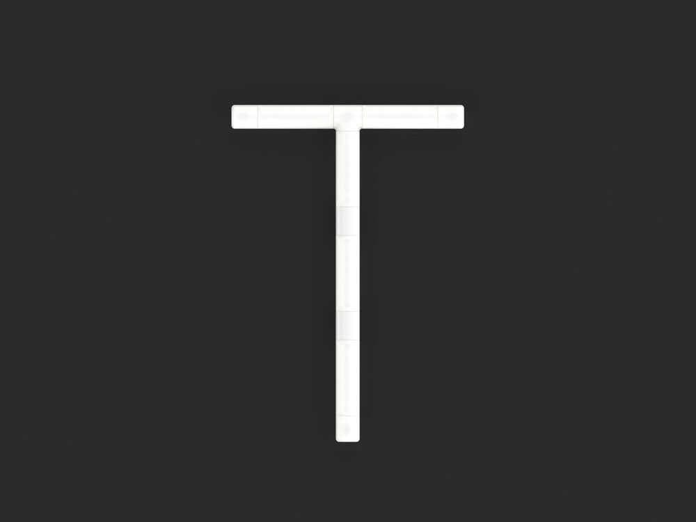 Artemide Alphabet Of Light Mini T White Wall Sconce