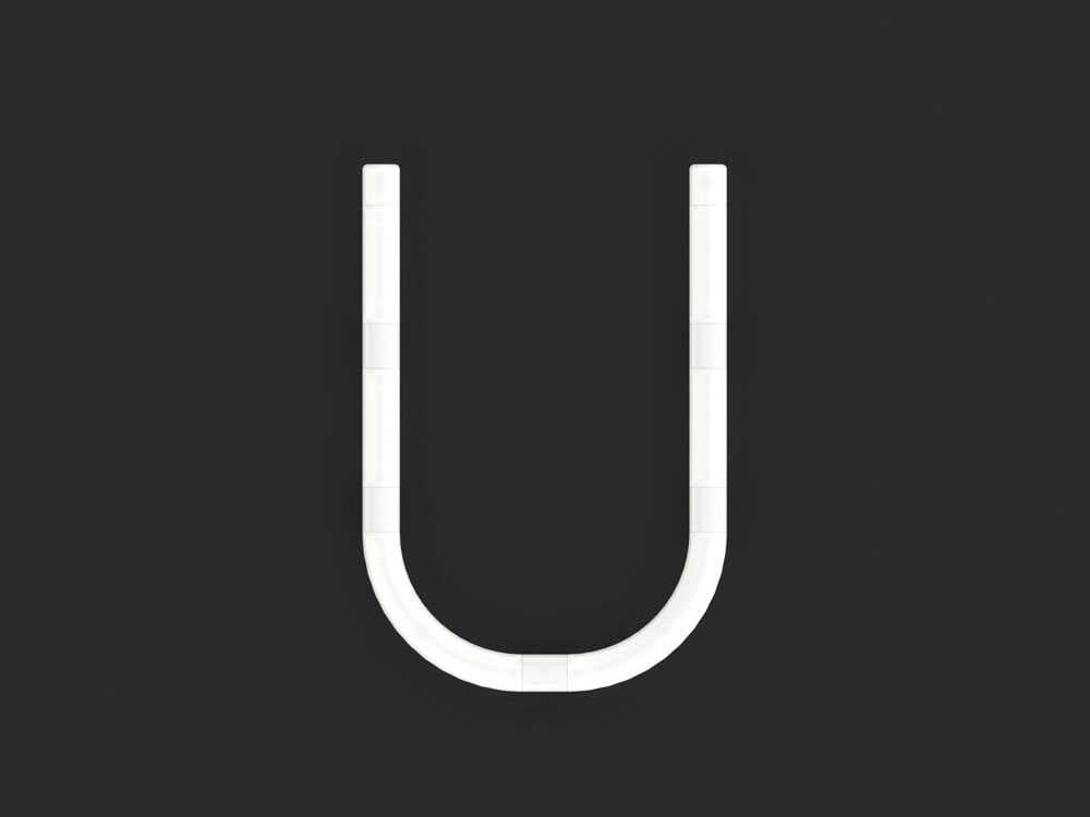 Artemide Alphabet Of Light Mini U White Wall Sconce