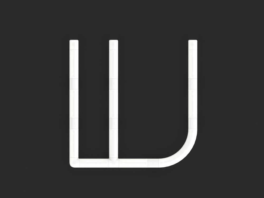 Artemide Alphabet Of Light Mini W White Wall Sconce