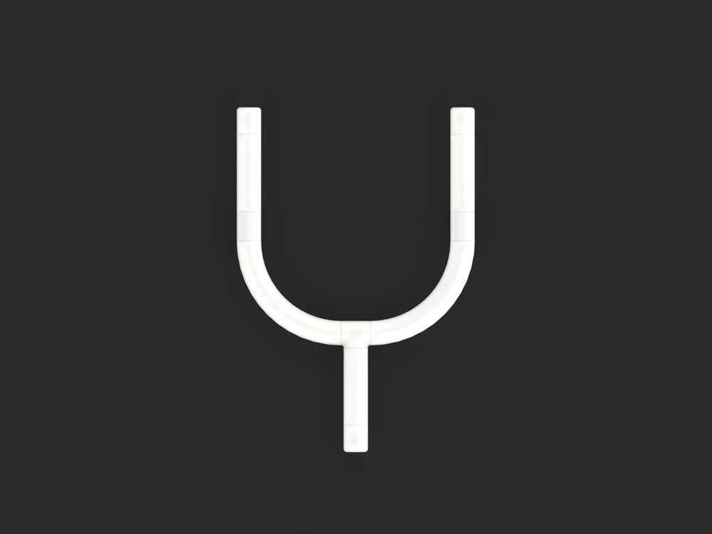 Artemide Alphabet Of Light Mini Y White Wall Sconce