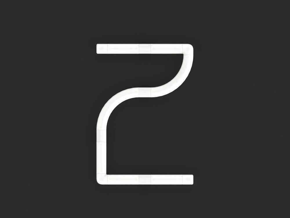 Artemide Alphabet Of Light Mini Z White Wall Sconce