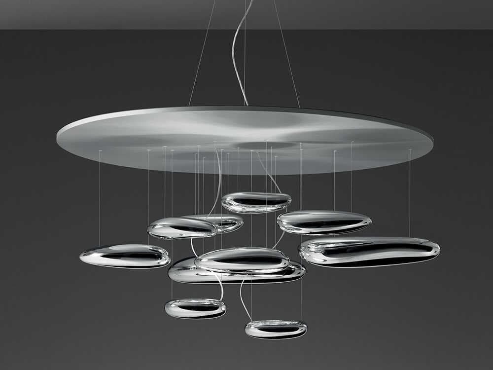 Artemide Mercury Polished Aluminum Stainless Steel Pendant