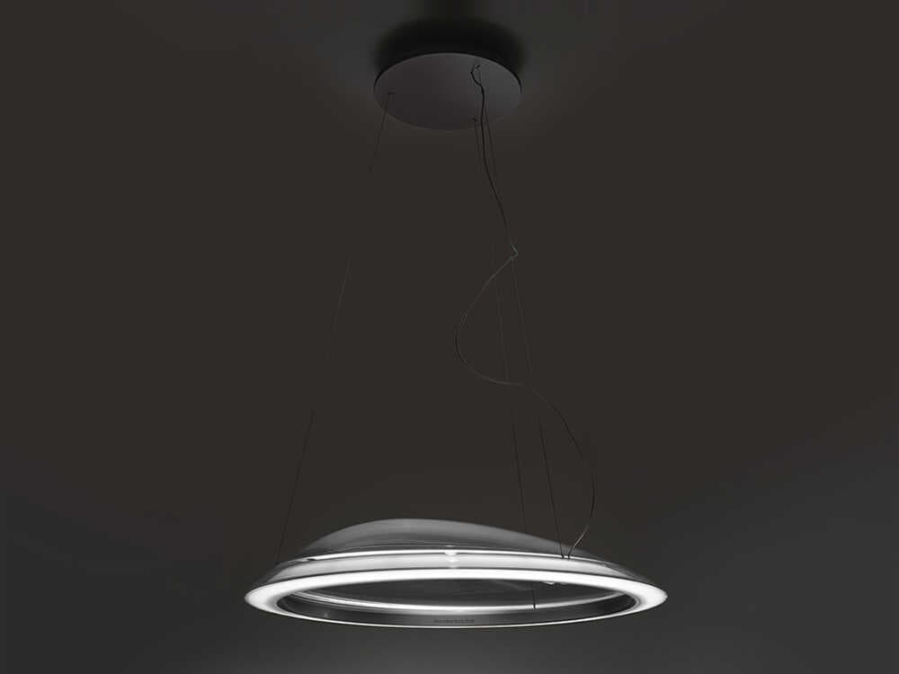 Artemide Ameluna Transparent Silver Round Pendant