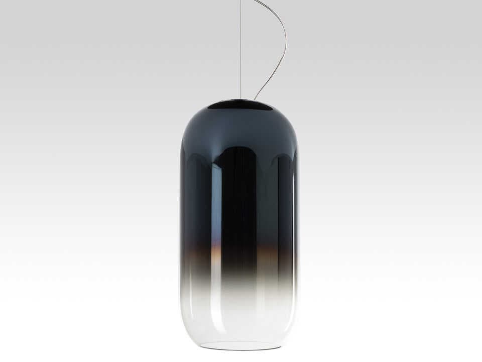 Artemide Gople Blue Black Cylinder Mini Pendant