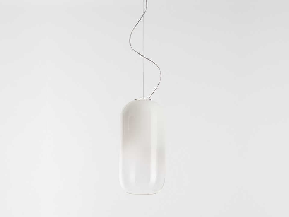 Artemide Gople Mini White Cylinder Mini Pendant
