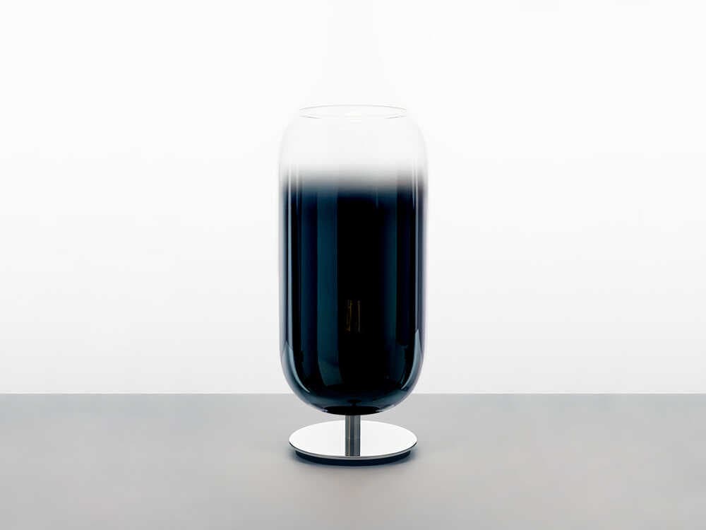 Artemide Gople Mini Blue Chrome Table Lamp