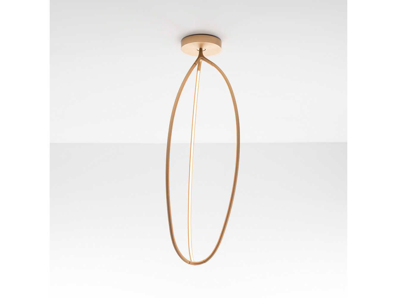 Artemide Arrival Brass Geometric Flush Mount