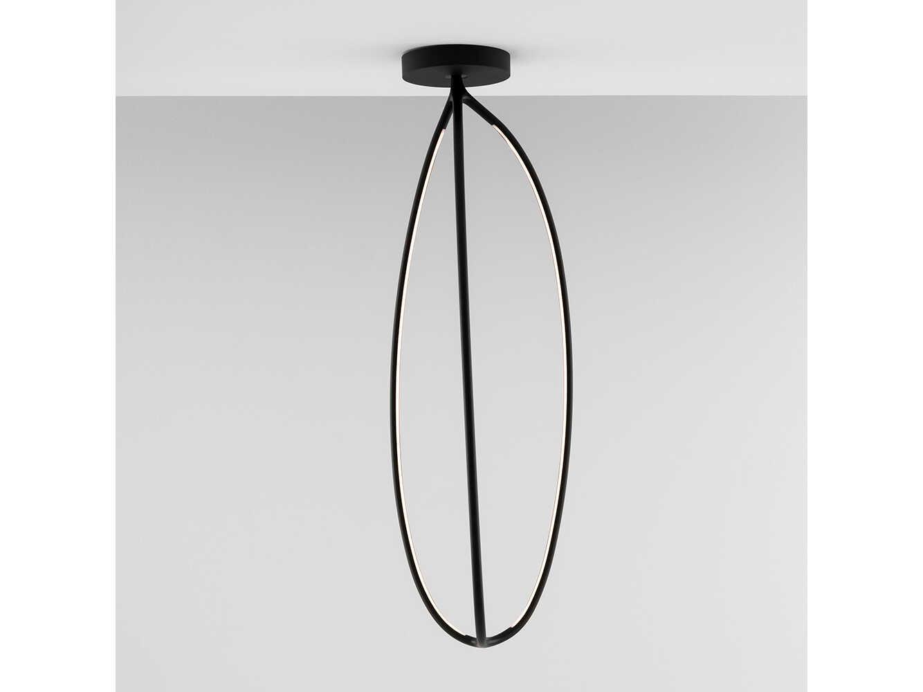 Artemide Arrival Black Geometric Flush Mount