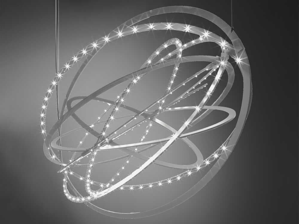 Artemide Copernico Silver Grey Geometric Pendant