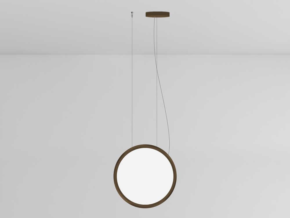Artemide Discovery Vertical Bronze Black Round Pendant