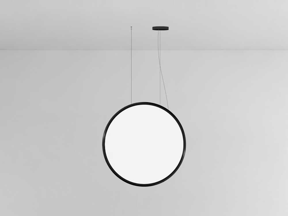 Artemide Discovery Vertical Black Round Pendant