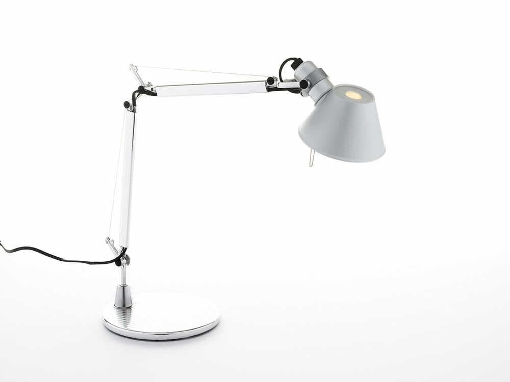 Artemide Tolomeo Micro Aluminum Silver Desk Lamp