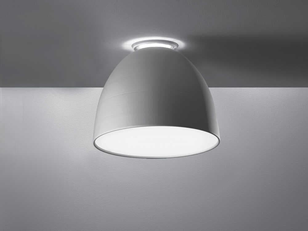 Artemide Nur Mini Aluminum Silver Dome Flush Mount