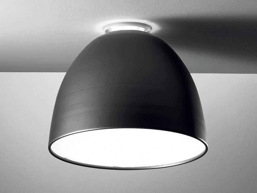 Artemide Nur Anthracite Grey Black Dome Flush Mount