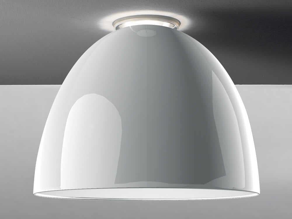 Artemide Nur Gloss White Dome Flush Mount