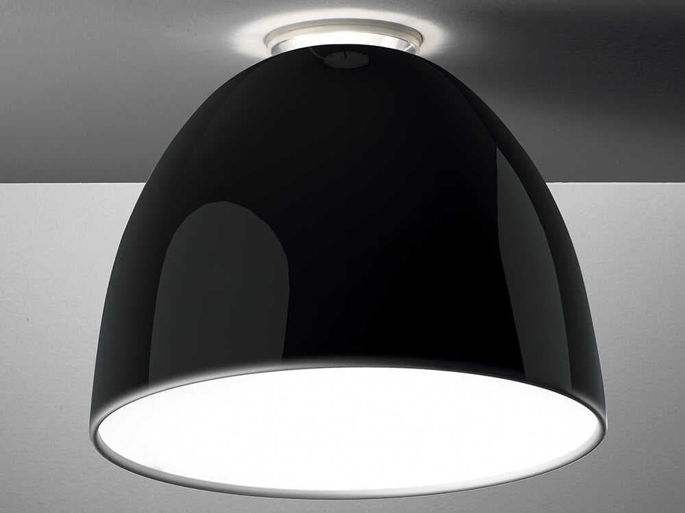 Artemide Nur Gloss Black Dome Flush Mount