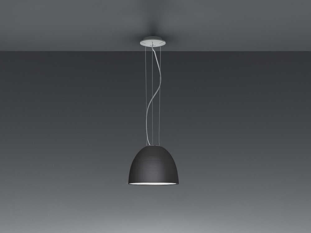 Artemide Nur Mini Anthracite Grey Dome Pendant