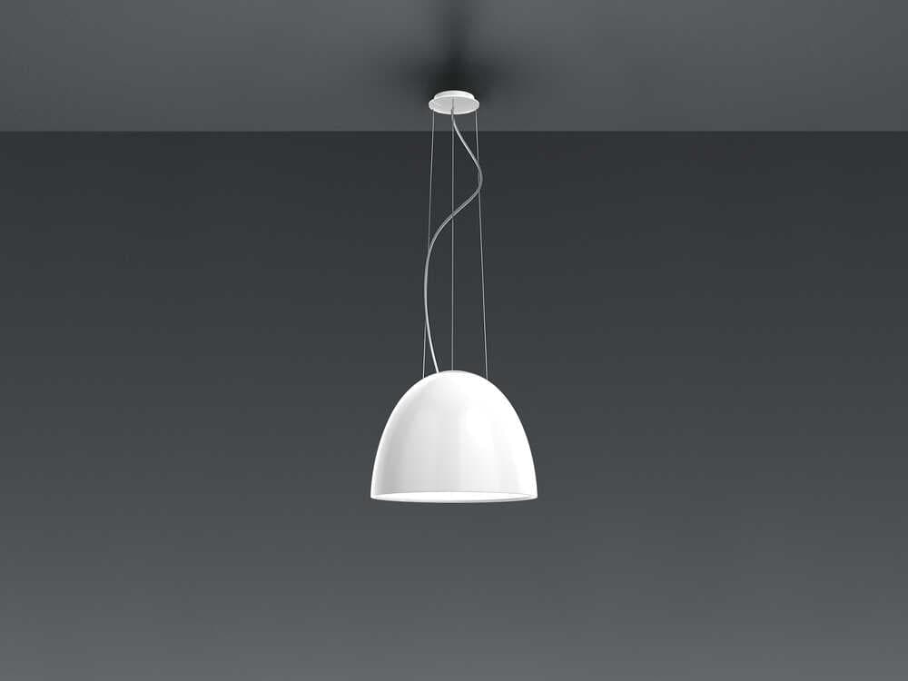 Artemide Nur Gloss Mini Gloss White Dome Pendant