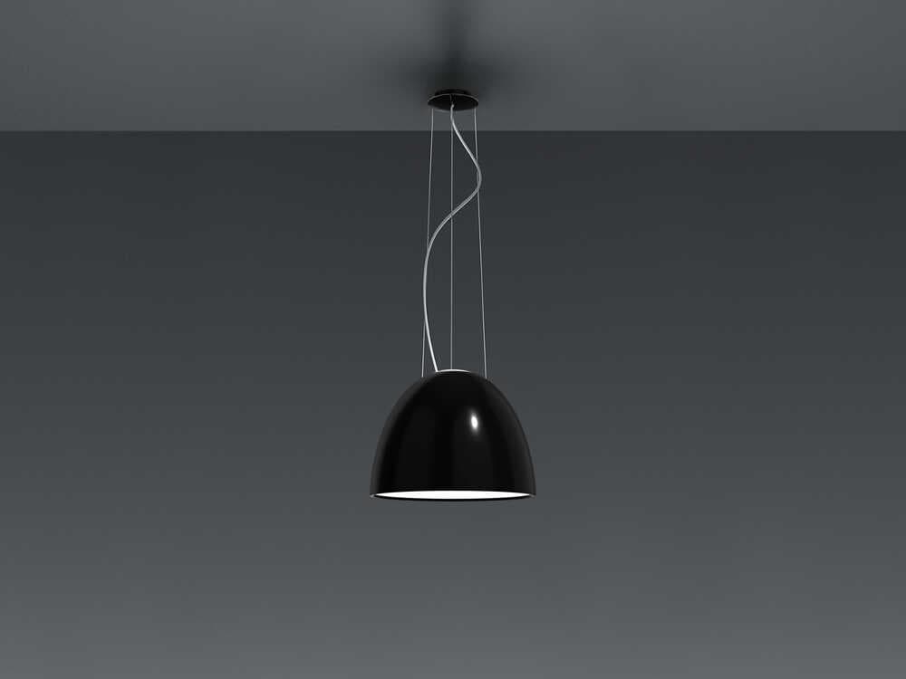 Artemide Nur Gloss Mini Gloss Black Dome Mini Pendant