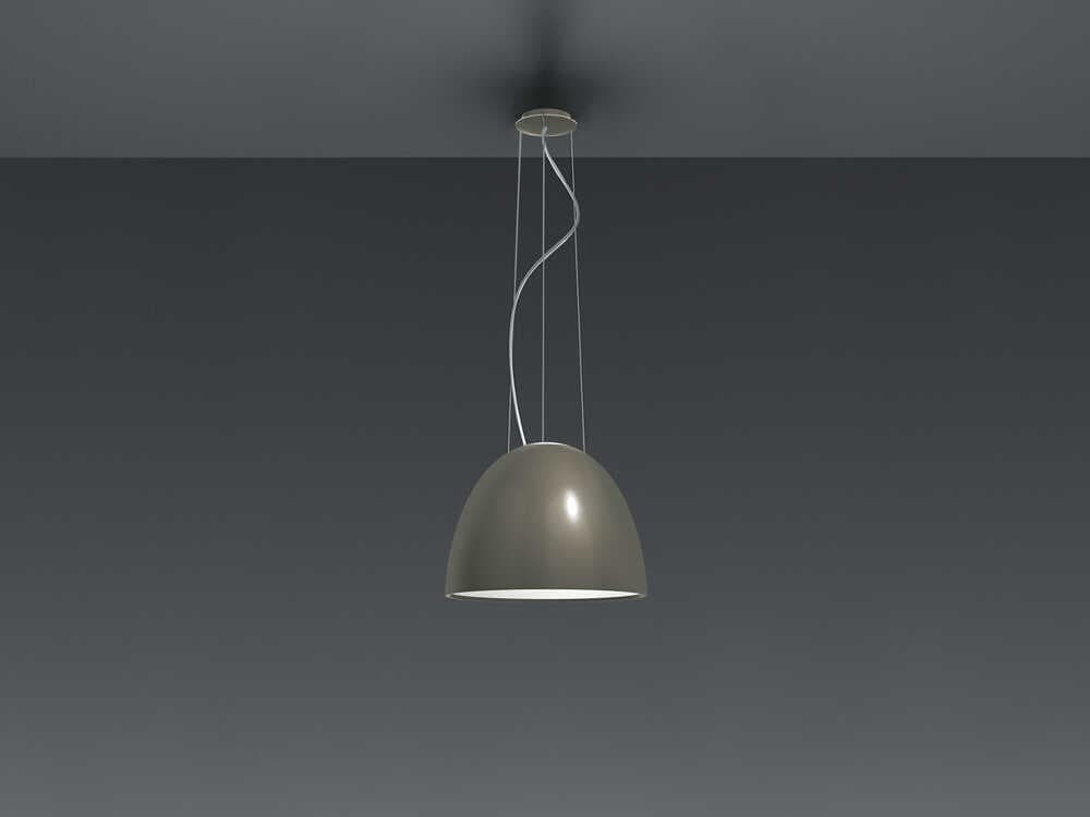 Artemide Nur Gloss Mini Gloss Grey Dome Pendant