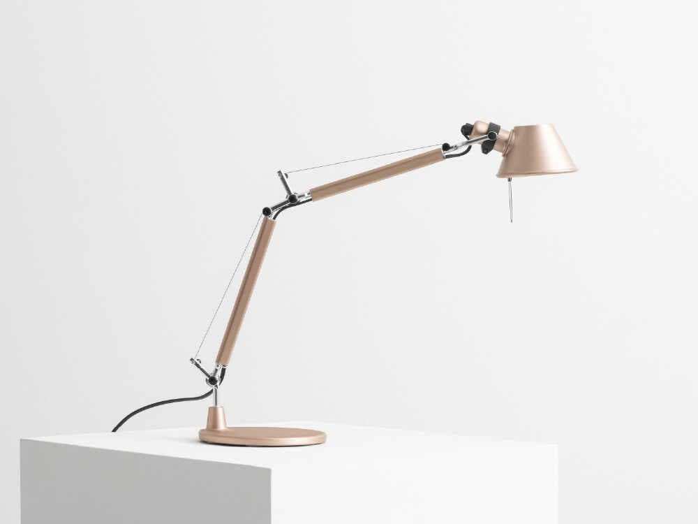 Artemide Tolomeo Micro Brushed Copper Desk Lamp