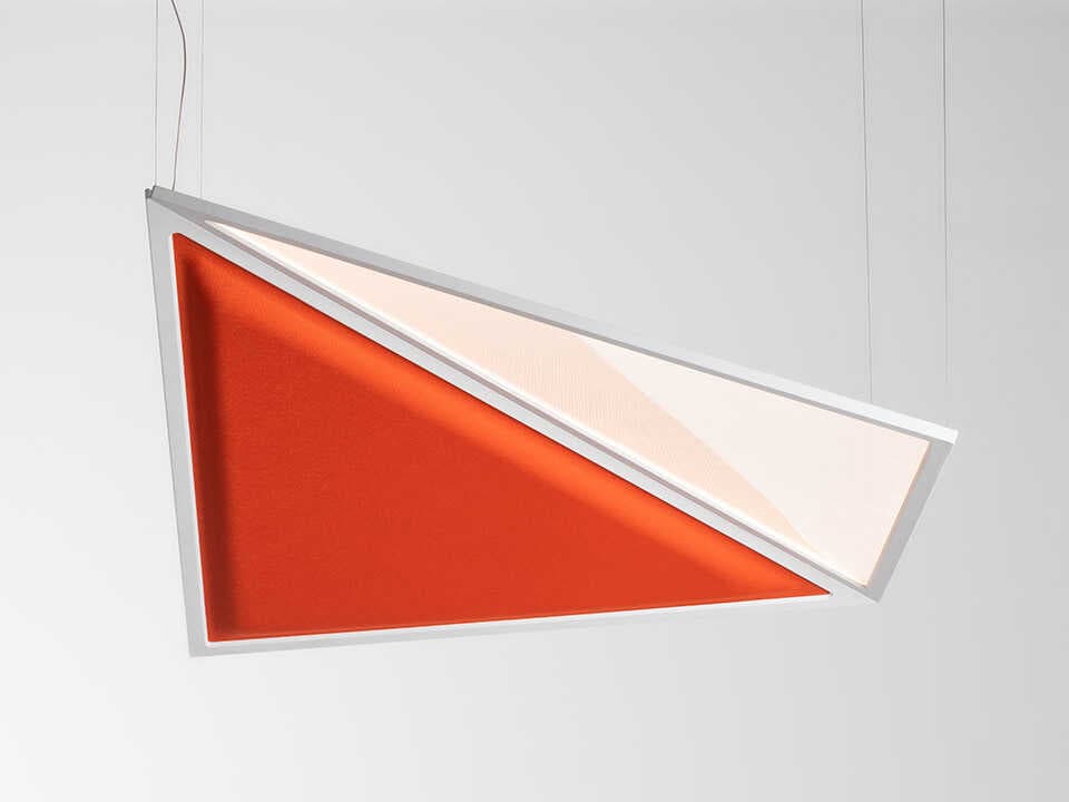 Artemide Flexia Orange Geometric Pendant