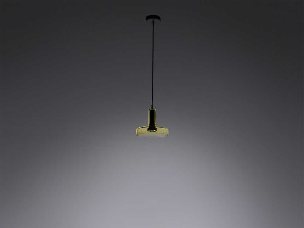 Artemide Stab Green Amber Clear Round Mini Pendant