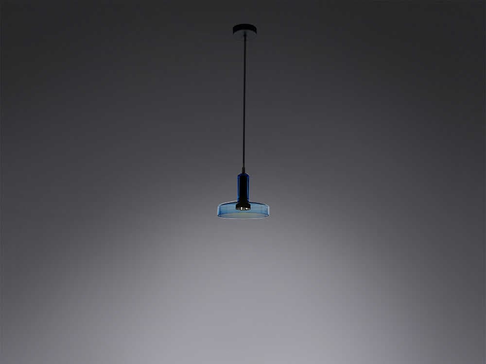 Artemide Stab Acqua Clear Blue Round Mini Pendant