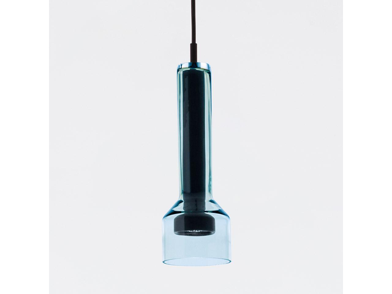 Artemide Stab Acqua Clear Blue Cylinder Mini Pendant