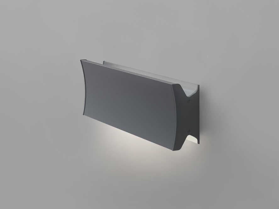 Artemide Lineacurve Anthracite Grey Mono Wall Sconce