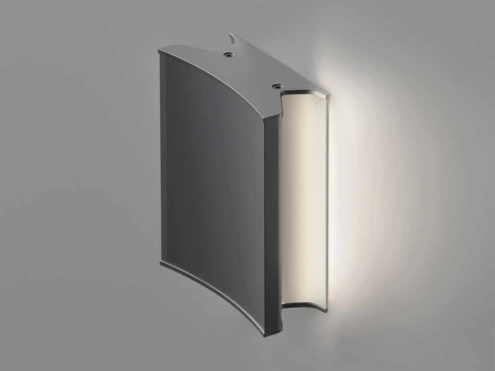 Artemide Lineacurve Mini Anthracite Grey Mono Wall Sconce