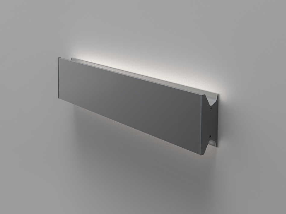Artemide Lineaflat Anthracite Grey Mono Wall Sconce