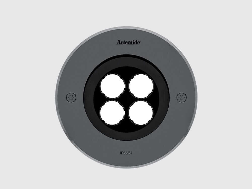 Artemide Ego Drive Over Stainless Steel Round Flush Mount