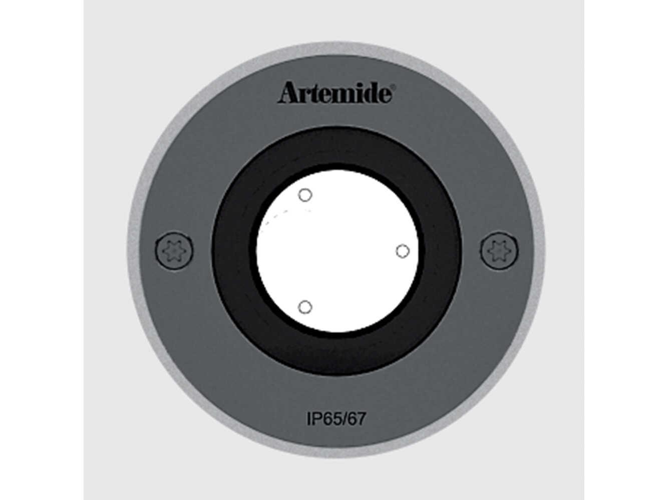 Artemide Ego Downlight Stainless Steel Round Flush Mount