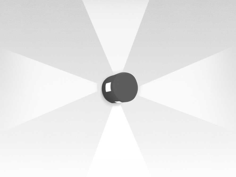 Artemide Effetto Anthracite Grey Round Wall Sconce