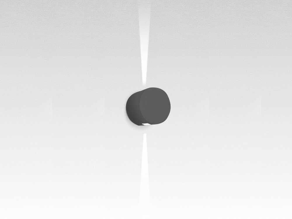 Artemide Effetto Anthracite Grey Round Wall Sconce