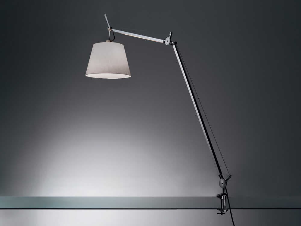 Artemide Tolomeo With Shade Silver Fiber Table Lamp