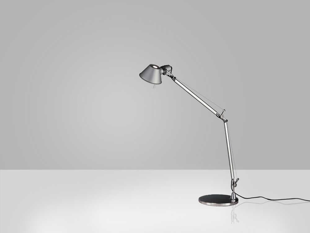 Artemide Tolomeo Mini Aluminum Silver Desk Lamp