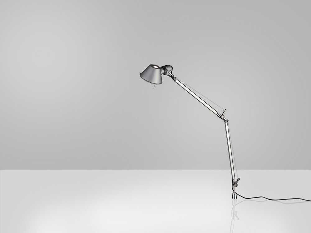 Artemide Tolomeo Mini Aluminum Silver Desk Lamp