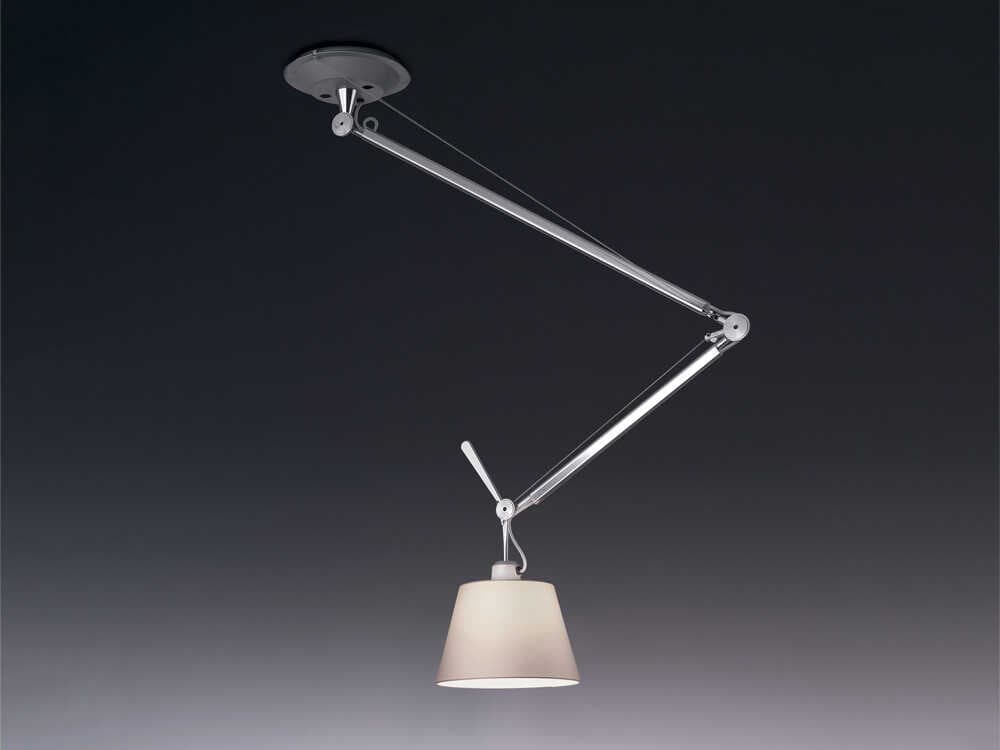 Artemide Tolomeo Off Center Parchment White Pendant