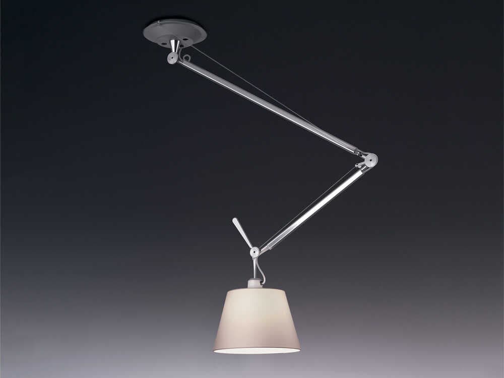 Artemide Tolomeo Off Center Parchment White Pendant