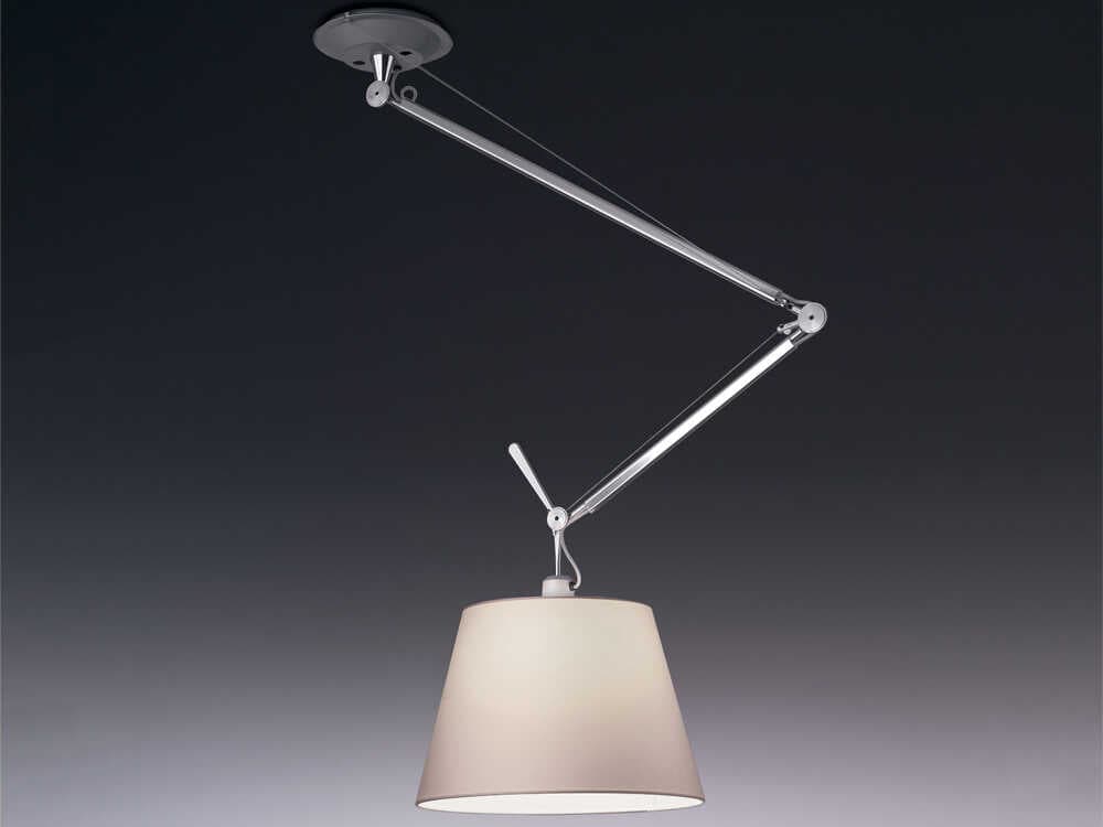 Artemide Tolomeo Off Center Parchment White Pendant