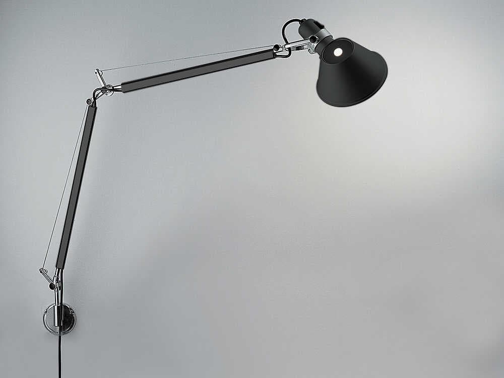 Artemide Tolomeo Classic Black Swing Wall Sconce