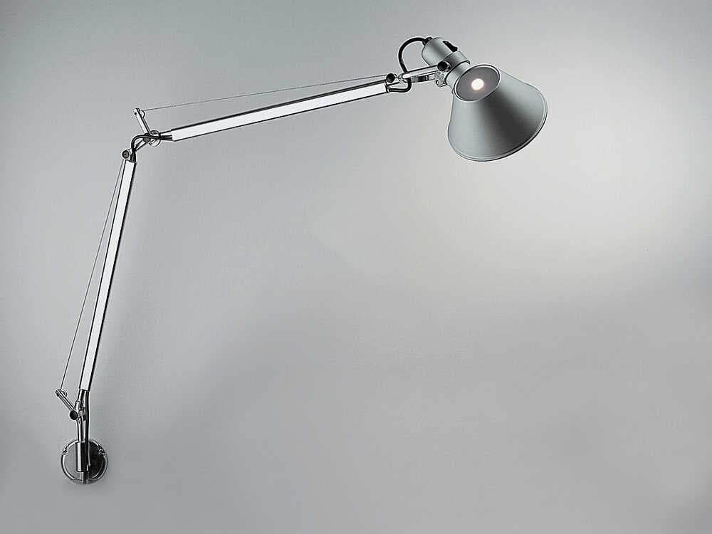 Artemide Tolomeo Classic Aluminum Steel Swing Wall Sconce