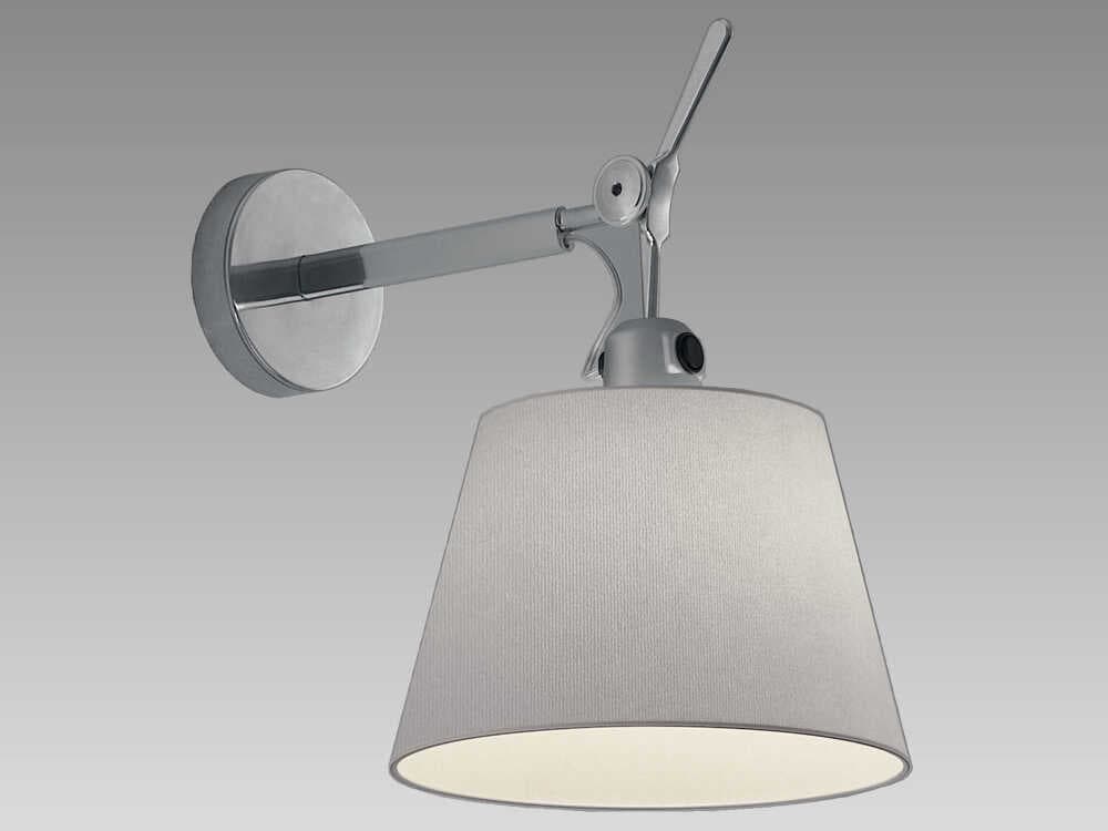 Artemide Tolomeo Wall Silver Fiber Sconce