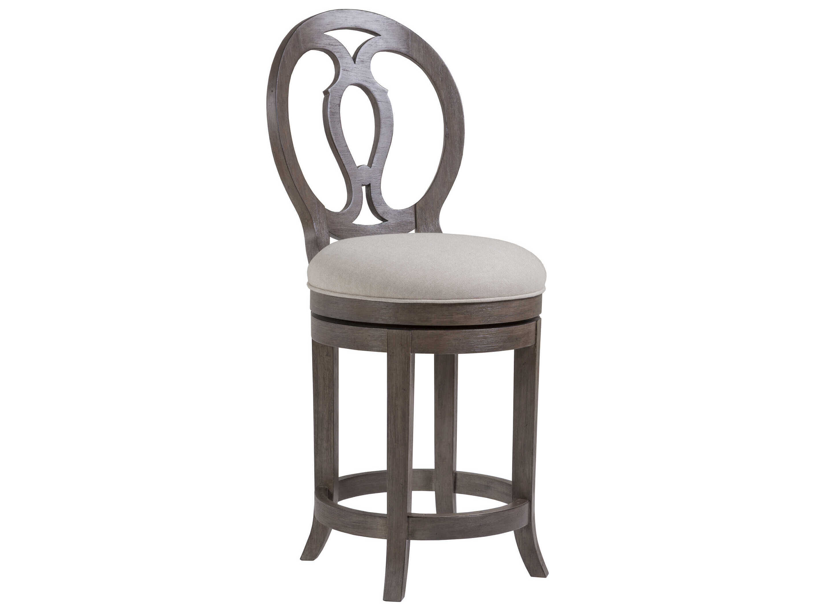 Artistica Axiom Grigio Upholstered Swivel Counter Stool