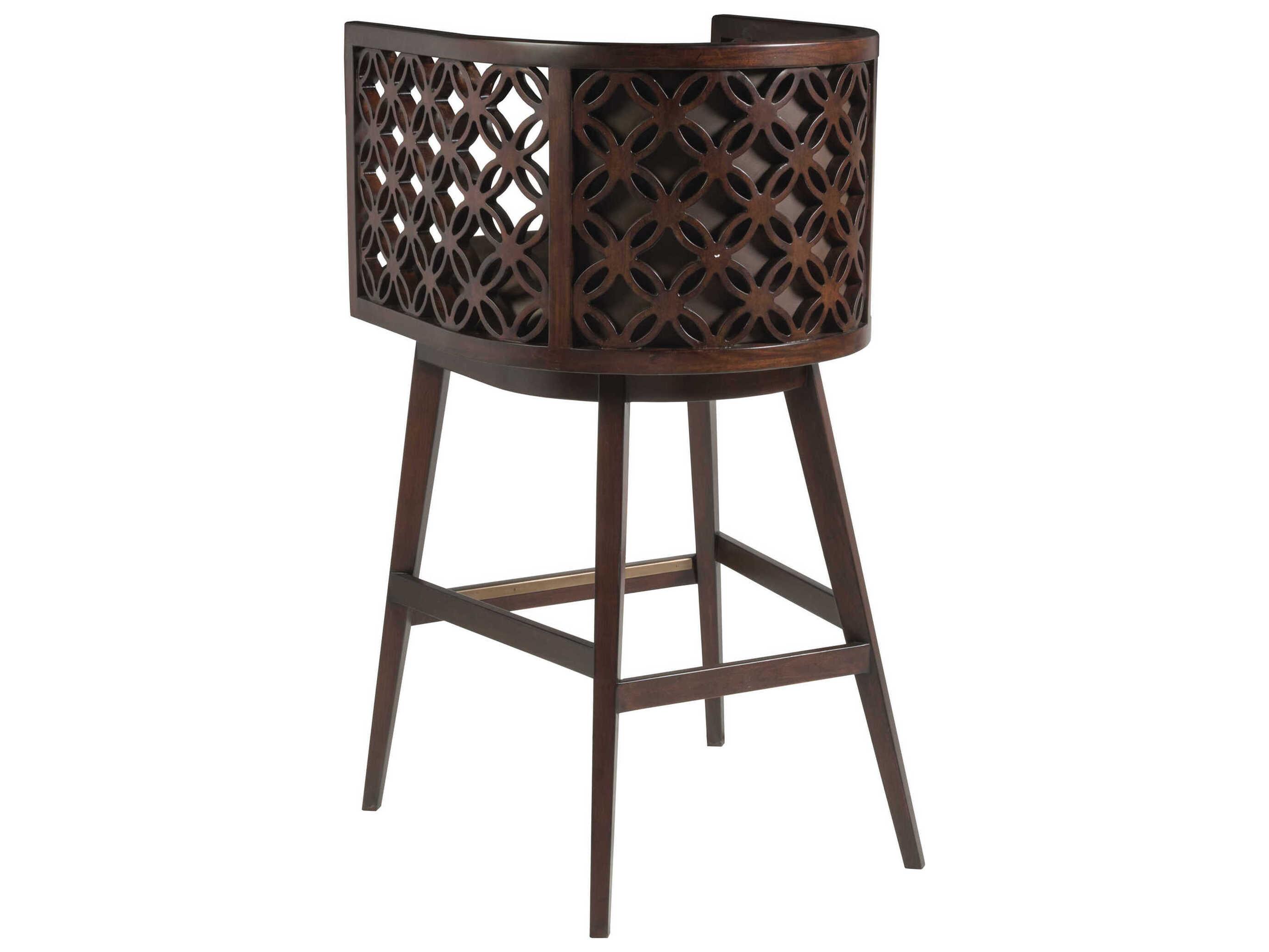 Artistica Vivace Dark Leather Swivel Bar Stool